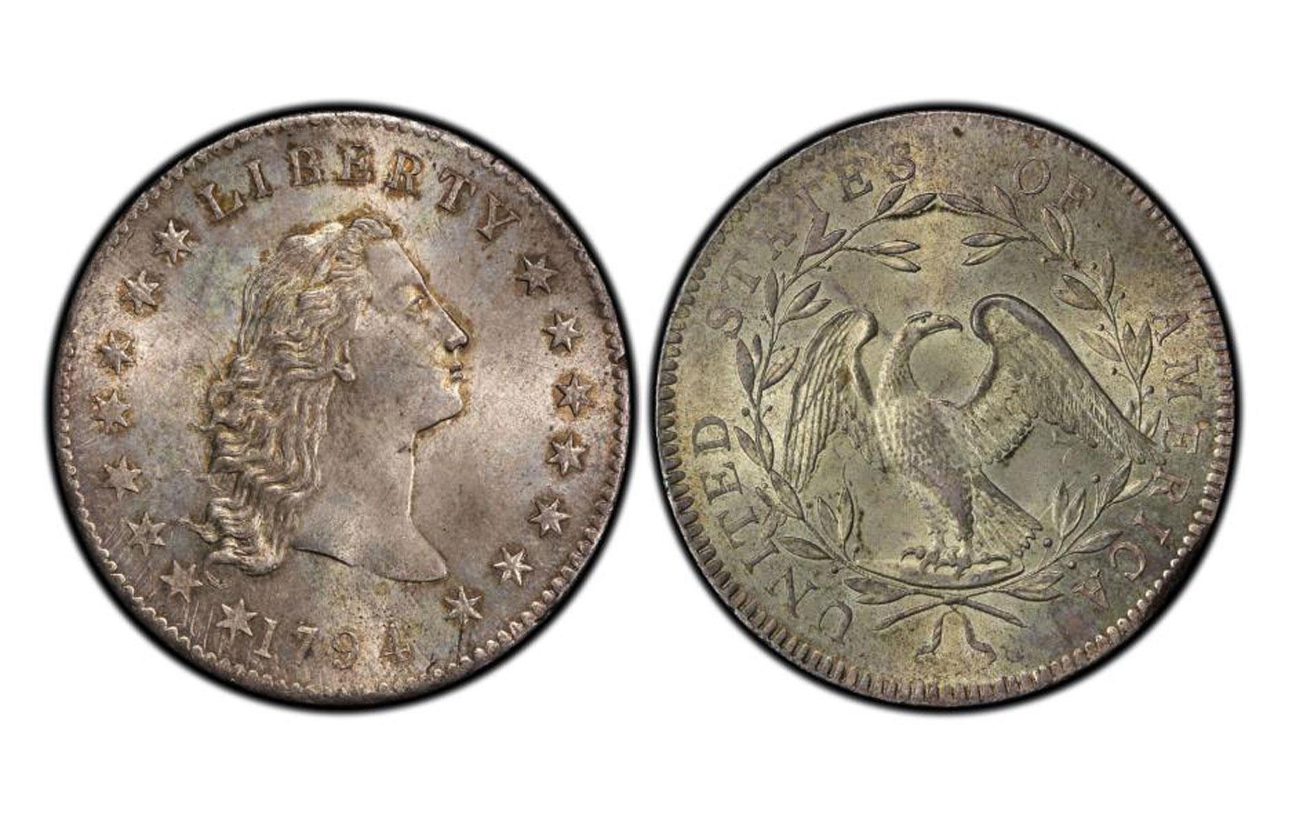 1794 Lord St Oswald-Norweb Flowing Hair dollar coin: $5 million